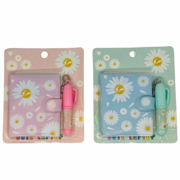 Mini Libreta 42 Hojas Con Mini Lápiz Pasta Azul (Elige Color)