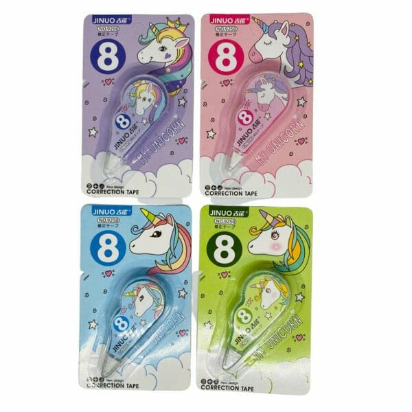 Corrector Tipo Cinta Diseño de Unicornio (Elige Color)