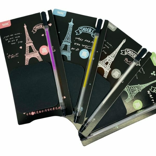 Post-it Hojas Negras + Lápiz Tinta Gel (Elige Color)