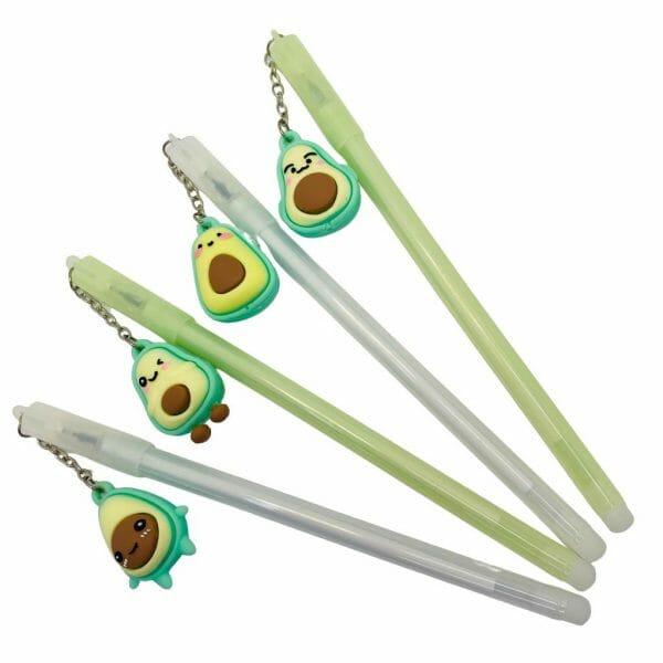 Lápiz Tinta Gel Negro Modelo de Palta Kawaii (Elige Diseño)