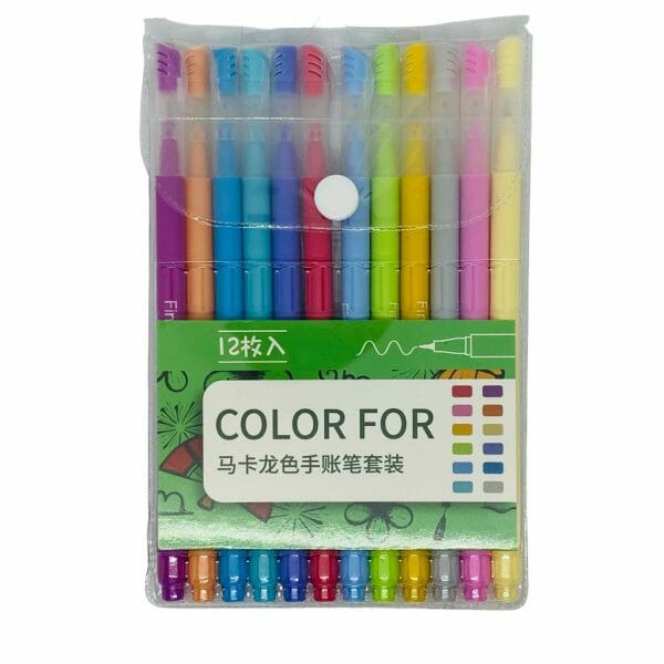 Set de 12 Lápices Tiralíneas 0.4mm Fineliner Color Tonos Pasteles