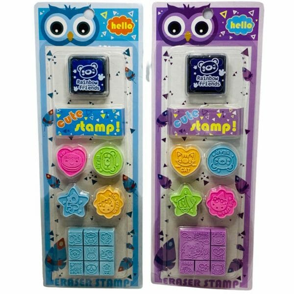 Set de Timbres + Tinta Variados Modelos y Diseños Decorativos (Elige Color)