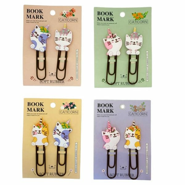 Set de Clips Modelo de Gatito Unicornio (Elige Diseño)