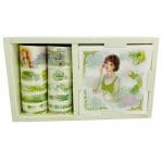 Set de 12 Cintas Washi Tape + 19 Laminas de Stickers Tonos Verdes - Imagen 2