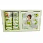 Set de 12 Cintas Washi Tape + 19 Laminas de Stickers Tonos Verdes - Imagen 2