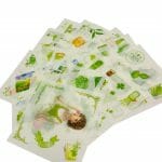 Set de 12 Cintas Washi Tape + 19 Laminas de Stickers Tonos Verdes - Imagen 3