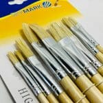 Set de 9 Pinceles Punta Plana Pelo Sintético Multipropósito - Imagen 2