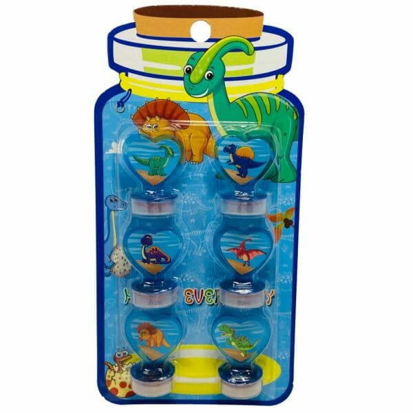 Set de 6 Timbres Diseño de Dinosaurio