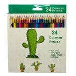 Set de 24 Lápices de Madera de Colores Diseño de Cactus