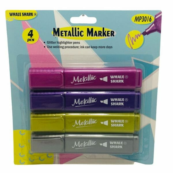 Set de 4 Marcadores Metálicos Punta Biselada