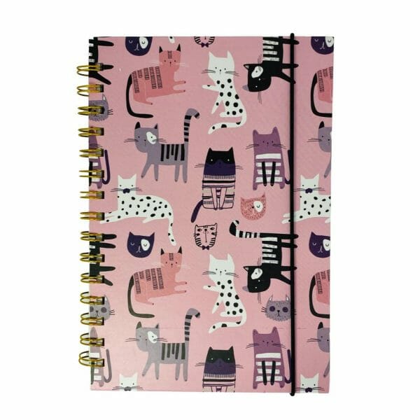 Cuaderno 100 Hojas Matemática 5mm Diseño de Gatitos