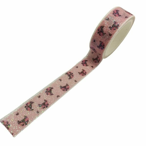 Cinta Washi Tape Escarchado Diseño de Zorrito