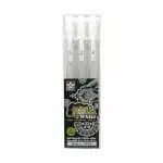 Set de 3 Lápices Tinta Gel Sakura Gelly Roll White