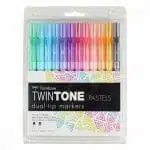 Set de 12 Marcadores Doble Punta TwinTone Tombow Colores Pasteles