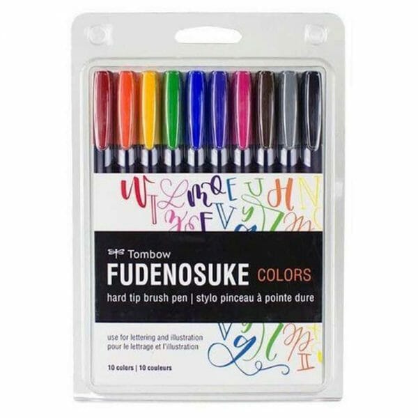 Set de 10 Lápices Punta Pincel Fudenosuke Tombow