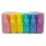 Set de 6 Mini Destacadores Tonos Fluorescentes