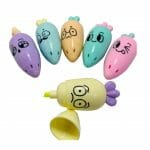 Set de 6 Mini Destacadores Forma de Zanahoria Kawaii Tonos Fluorescentes - Imagen 3