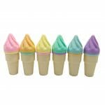Set de 6 Mini Destacadores Tonos Fluorescentes Modelo de Barquillo con Helado - Imagen 2