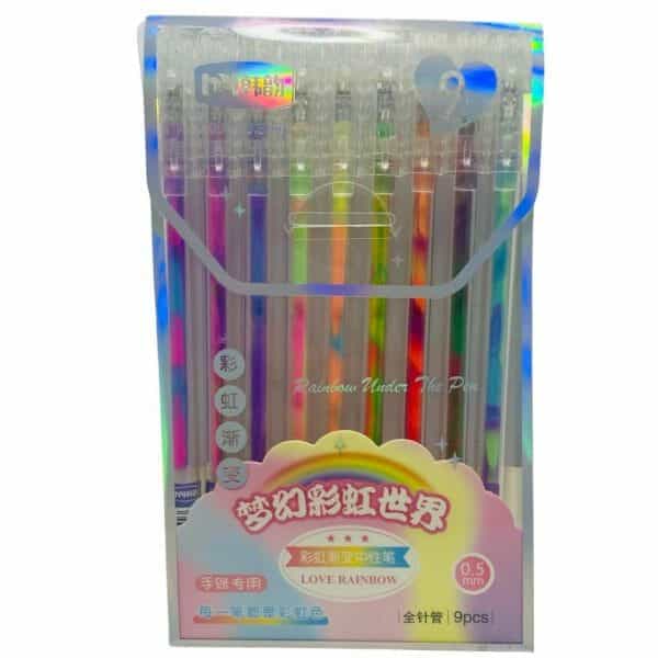 Set de 9 Lápices Tinta Gel Multicolor 0.5mm