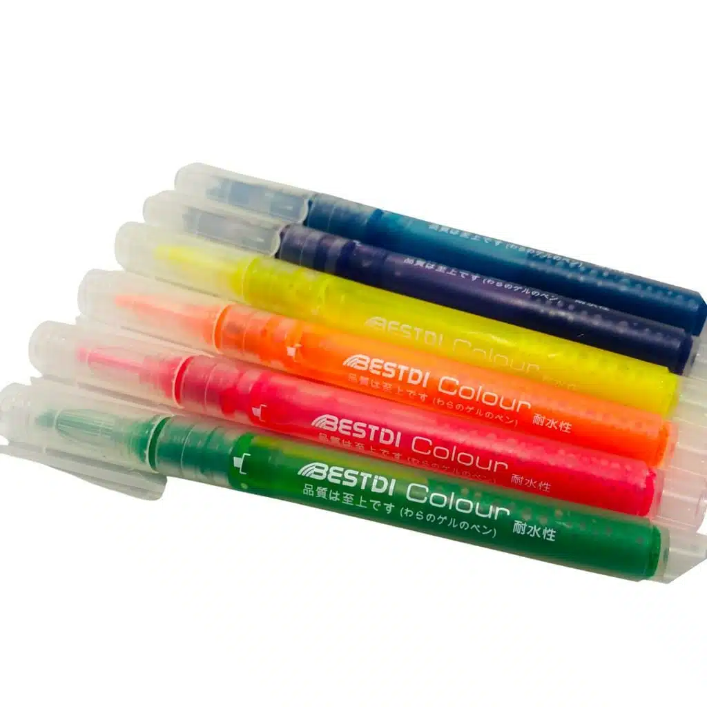 Set de 6 Destacadores Líquidos Tonos Fluorescentes Bestdi - Imagen 2