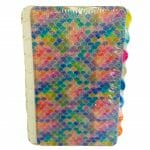 Libreta de Discos con 80 Hojas de Puntos Diseño de Escamas de Sirena Glitter