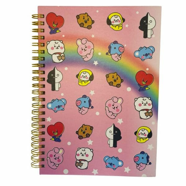 Cuaderno 80 Hojas de Puntos Diseño de Personajes BT21