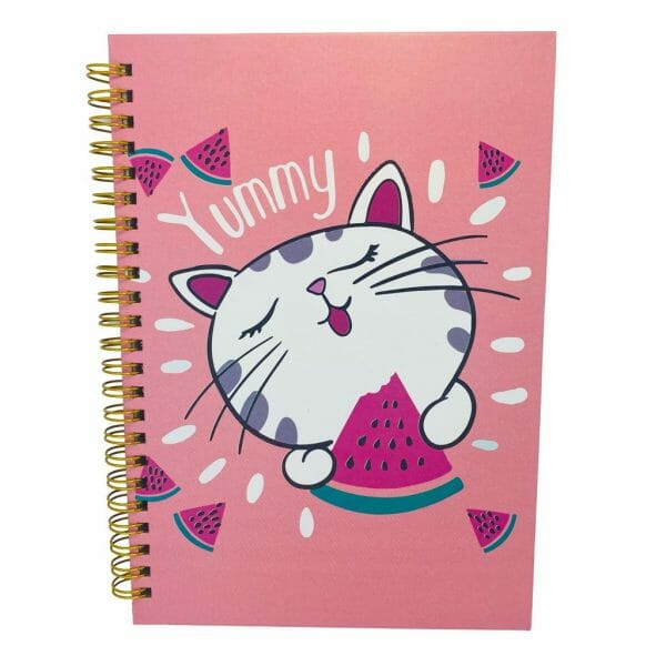 Cuaderno 80 Hojas de Puntos Diseño de Gatito Sandia