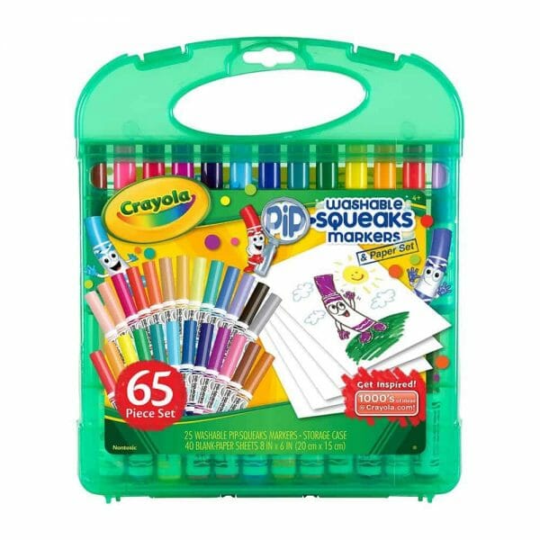Set de 25 Marcadores Lavables Jumbo Crayola + 40 Hojas