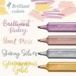 Set de 4 Destacadores Metálicos Faber-Castell - Imagen 3