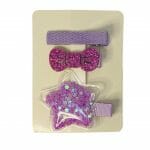 Set de 3 Pinches Variados Diseños Tonos Morados - Imagen 2