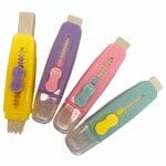 Goma de Borrar Tipo Lápiz Retráctil con Cepillo Barredor (Elige Color) - Imagen 2