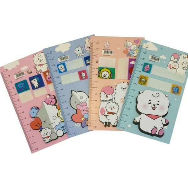 Post-it + Marcadores de Páginas Colección BT21 (Elige Color)