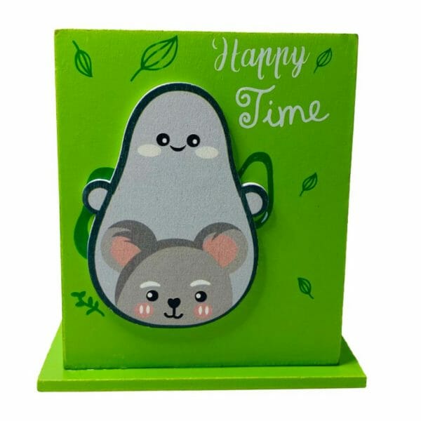 Portalápices de Madera Diseño de Palta y Hámster