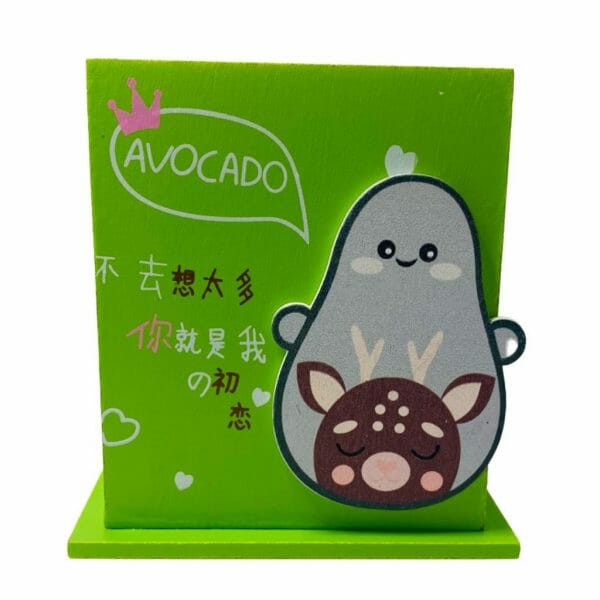 Portalápices de Madera Diseño de Palta y Ciervo