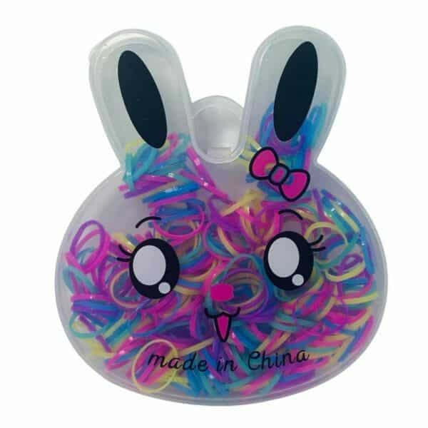 Set de Elásticos de Colores para Cabello Diseño de Conejito