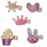 Set de 5 Pinches Diseño de Princesa