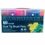 Set de 72 Lápices Punta Pincel y Marcador