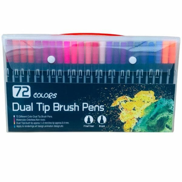 Set de 72 Lápices Punta Pincel y Marcador