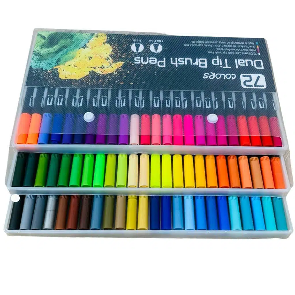 Set de 72 Lápices Punta Pincel y Marcador - Imagen 2