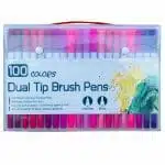 Set de 100 Lápices Punta Pincel y Marcador