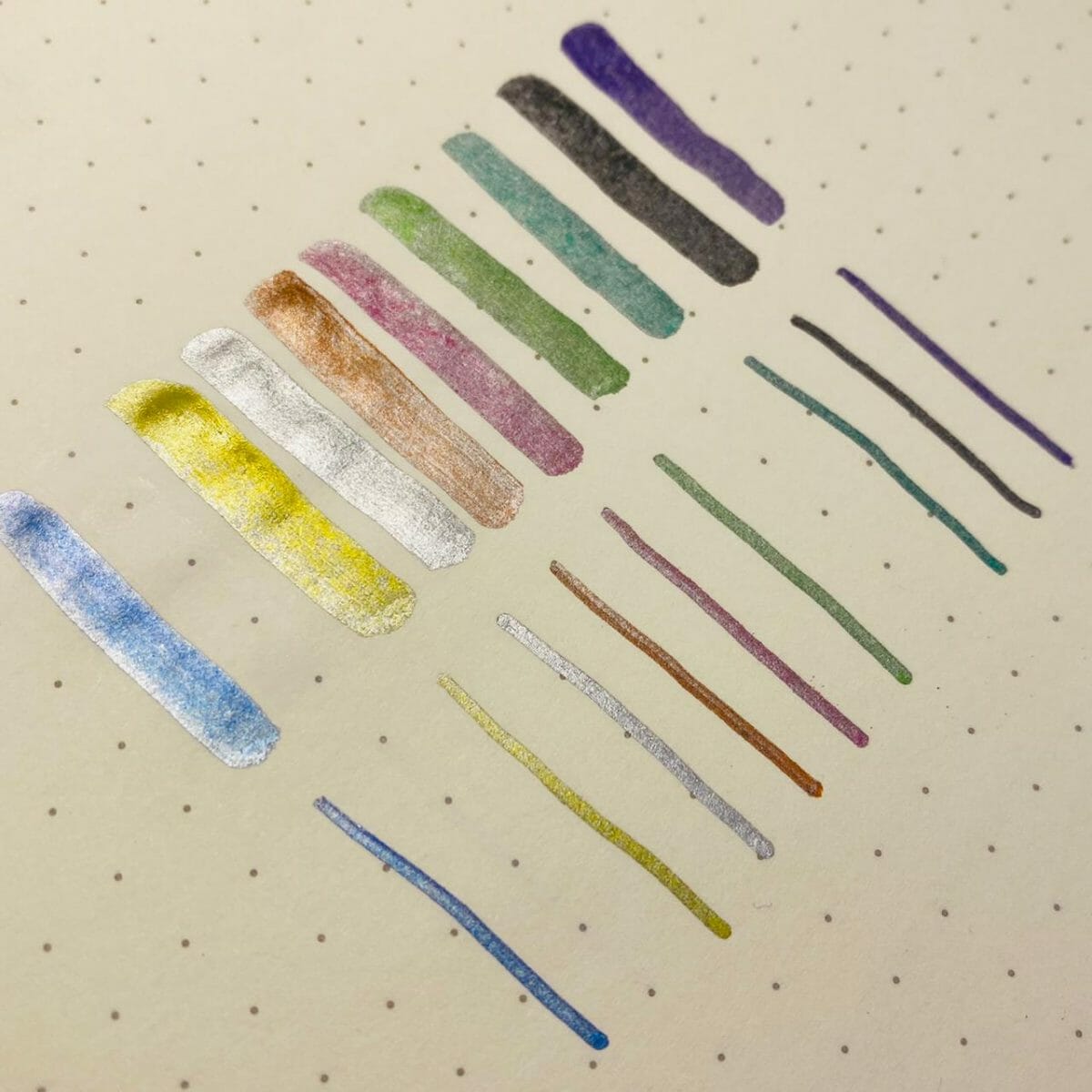 Set de 10 Marcadores Doble Punta Metalizados Skyglory - Imagen 4