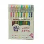 Set de 9 Lápices Tinta Gel de Colores Retráctiles 0.5mm Morandi Lavanda