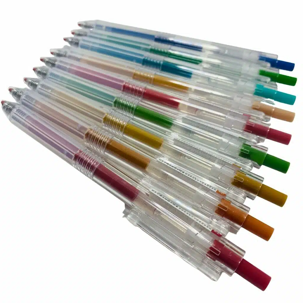 Set de 9 Lápices Tinta Gel de Colores Retráctiles 0.5mm Morandi Retro - Imagen 2