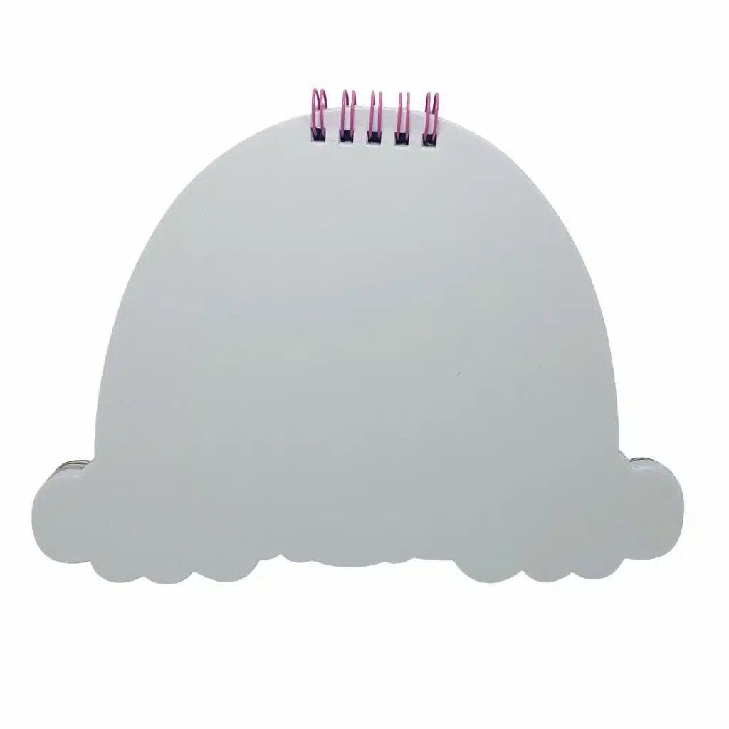 Libreta 50 Hojas Lisas Forma de Arcoíris Diseño de Gatito Unicornio - Imagen 2