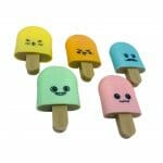 Set de 5 Mini Destacadores Paletas de Helado Kawaii Tonos Pasteles - Imagen 2