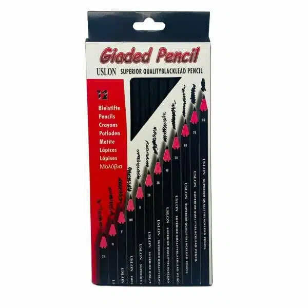 Set de 12 Lápices Grafito Uslon (Distinta Dureza)