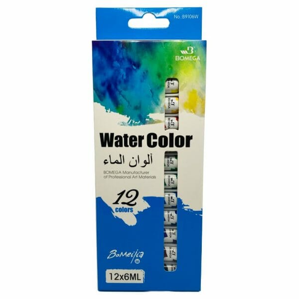 Set de 12 Acuarelas en Tubos de 6ml Bomega