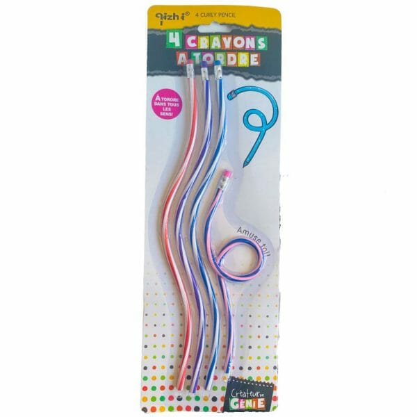 Set de 4 Lápices Grafito Largos y Flexibles con Goma