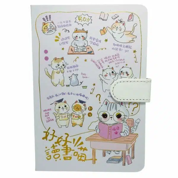 Libreta de 120 Hojas en Línea Horizontal Diseño de Gatito