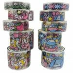 Set de 10 Cintas Washi Tape Transparentes + 10 Laminas de Stickers Diseño Kawaii - Imagen 3